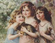 Emile Vernon The Three Graces oil painting artist